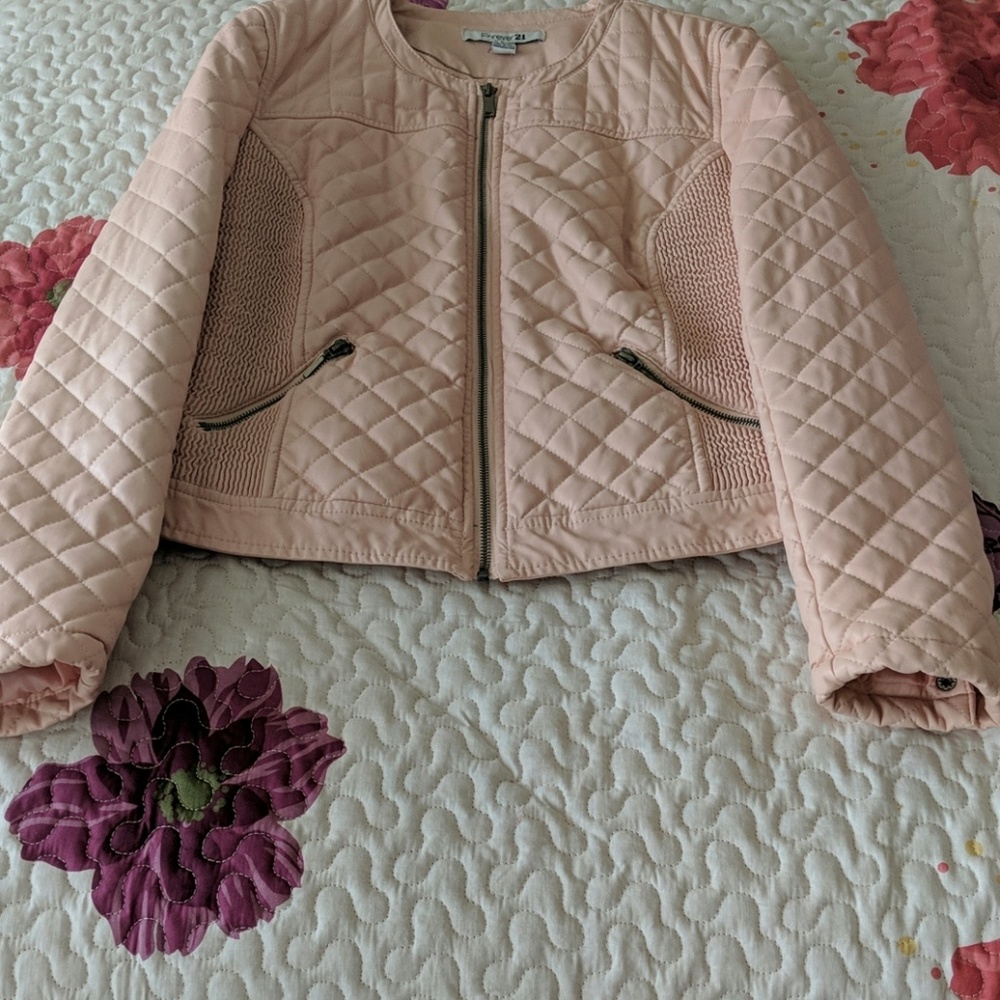 Pink (Fake) Leather Jacket